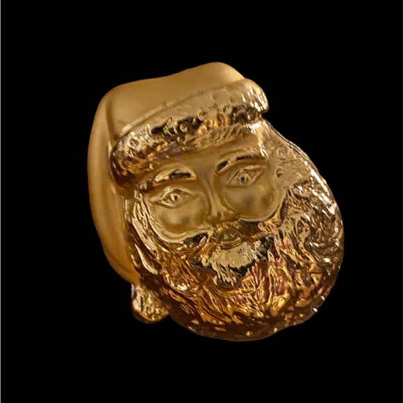 Vintage Santa Claus goldtone brooch/ CHRISTMAS plays ginger bells music - Picture 3 of 3
